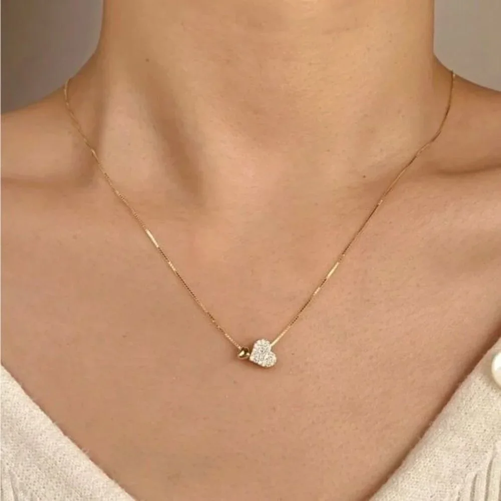 S925 Sterling Silver Plated With White Gold Necklace - Picture 4 of 4